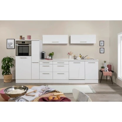 Respekta Premium Inselküche 310 Cm Weiß Hochglanz 5 Respekta Premium Inselküche 310 Cm Weiß Hochglanz – Bild 3