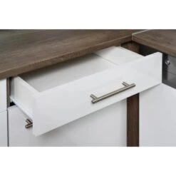 Respekta Winkelküche 280 Cm Weiß-Seidenglanz Eiche-York -Kuchenwelt KBL280EYWS Kuechenzeile 11