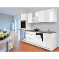 Respekta Küchenzeile GLRP280HWW 280 Cm Weiß Hochglanz Granit-Optik Grifflos 29 Respekta Küchenzeile GLRP280HWW 280 Cm Weiß Hochglanz Granit-Optik Grifflos -Kuchenwelt Kuechenzeile GLRP280HWW 1