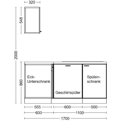 Flex-Well Exclusiv Winkelküche Capri 280 X 170 Cm Schwarz Matt-Endgrain Oak 14 Flex-Well Exclusiv Winkelküche Capri 280 X 170 Cm Schwarz Matt-Endgrain Oak – Bild 12