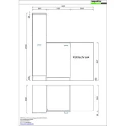 Respekta Miniküche 130 Cm Grau-Eiche Sägerau Nachbildung -Kuchenwelt Zeichnung MKO130ESGOSS 05