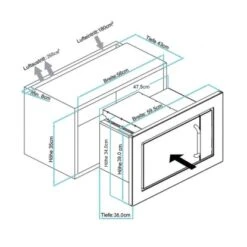Respekta Einbau-Mikrowelle MW 800 Edelstahl Mit Grill-Funktion 800 W -Kuchenwelt a einbaumikrowelle mw800 3