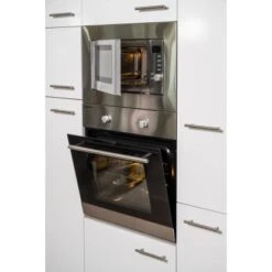 Respekta Küchenzeile KB330EYWMIGKE 330 Cm Weiß Seidengl.-Eiche York Nachbildung -Kuchenwelt en mikrowelle eicheyork 10 1