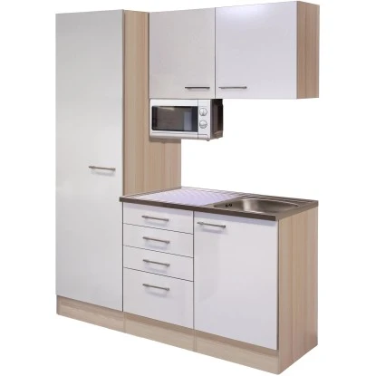 Flex-Well Singleküche 150 Cm Abaco Perlmutt Glänzend-Akazie 4 Flex-Well Singleküche 150 Cm Abaco Perlmutt Glänzend-Akazie – Bild 2