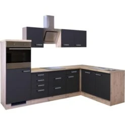 Flex-Well Exclusiv Winkelküche Lara 280 X 170 Cm Anthrazit Matt-San Remo Eiche 15 Flex-Well Exclusiv Winkelküche Lara 280 X 170 Cm Anthrazit Matt-San Remo Eiche -Kuchenwelt g 999 2813 015 frei milano