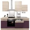Flex-Well Exclusiv Küchenzeile Focus 220 Cm Akazie Nachbildung Aubergine 2 Flex-Well Exclusiv Küchenzeile Focus 220 Cm Akazie Nachbildung Aubergine -Kuchenwelt lock p 878 220 focus neu 1