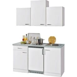 Flex-Well Classic Küchenzeile Wito 150 Cm Weiß -Kuchenwelt singlekuechenblock150cm 2